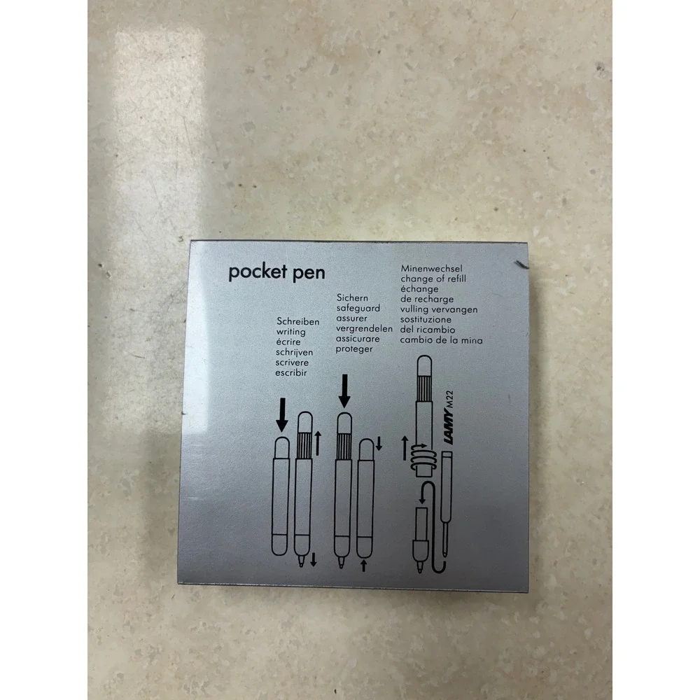LAMY pico White Ballpoint Pen Model 288 Pocket Pen Made in Germany New in Box